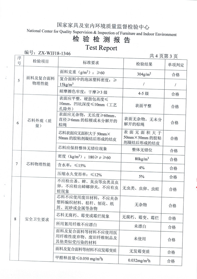 最新认证｜光明椰棕床垫检测报告发布，全部项目合格！