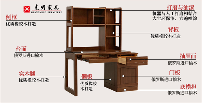 好的学习环境，离不开实木书桌的陪伴，实木书桌选购须知